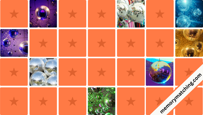 Disco Ball Memory Game - match the cards