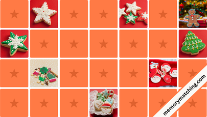 Holiday Cookies Memory Game - match the cards