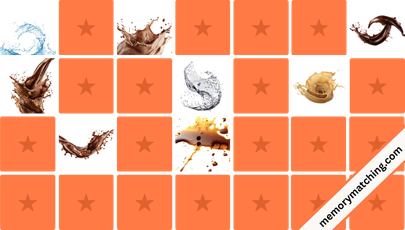 Liquid Splash Memory Game - match the cards