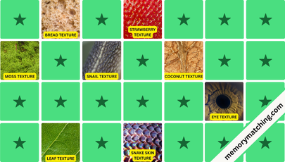 Macro Texture Memory Game - match the cards