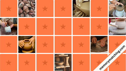 Pottery Craft Memory Game - match the cards