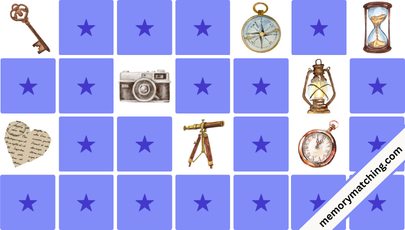 Retro Treasures Memory Game - match the cards