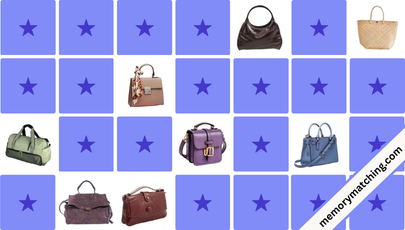 Stylish Handbags Memory Game - match the cards