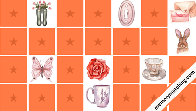 Vintage Objects Memory Game - match the cards