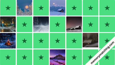 Winter Nights Memory Game - match the cards