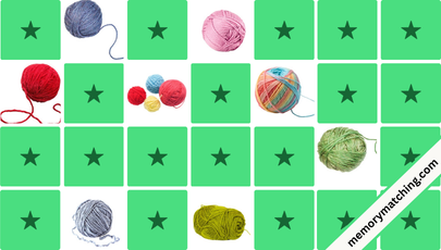 Yarn Balls Memory Game - match the cards