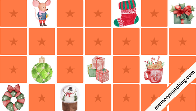 Christmas Memory Game - match the cards