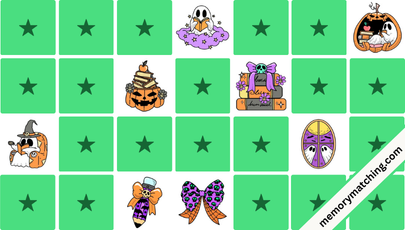 Cute Halloween Memory Game - match the cards