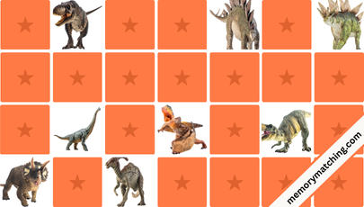 Dinosaur Memory Game - match the cards