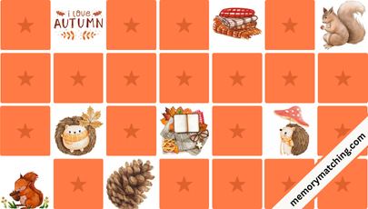 Fall Memory Game - match the cards