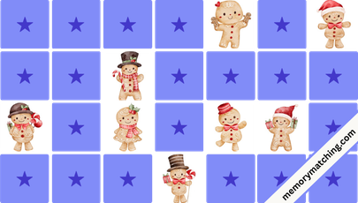 Gingerbread Friends Memory Game - match the cards