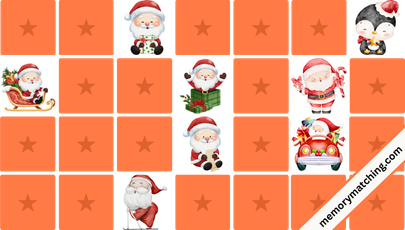 Santa Memory Game - match the cards