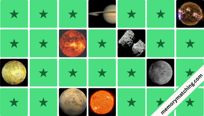 Solar System Memory Game - match the cards