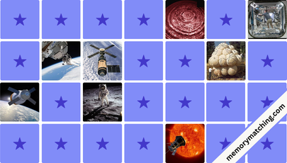 Space Exploration Memory Game - match the cards
