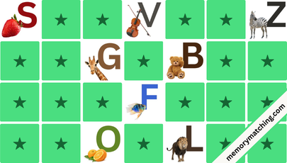 Alphabet Letters Memory Game - match the cards