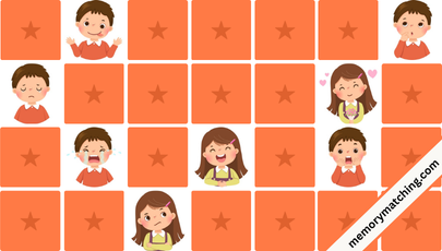 Emotions and Feelings Memory Game - match the cards