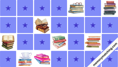 Books Memory Game - match the cards