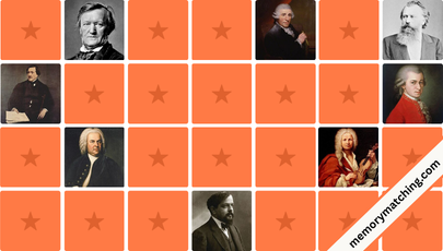 Classical Composers Memory Game - match the cards