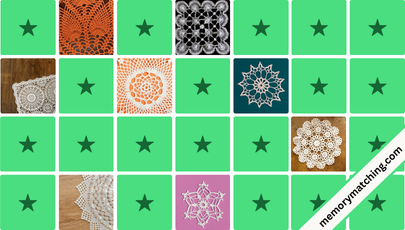 Crochet Doilies Memory Game - match the cards