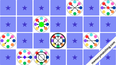 Dot Connection Memory Game - match the cards