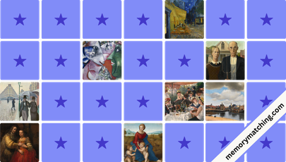 Famous Paintings Memory Game - match the cards