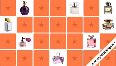 Perfume Bottles Memory Game - match the cards