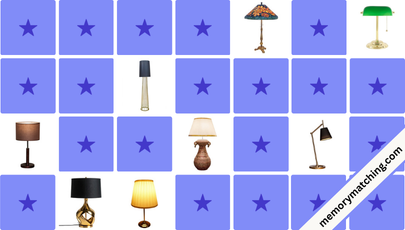 Stylish Lamps Memory Game - match the cards