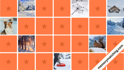 Winter Serenity Memory Game - match the cards