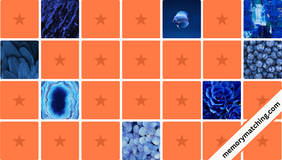 Blue Serenity Memory Game - match the cards