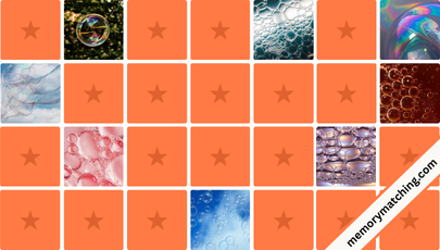 Bubble Dreams Memory Game - match the cards