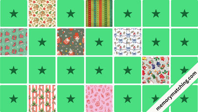 Christmas Wrapping Paper Memory Game - match the cards