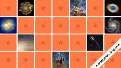 Deep Space Memory Game - match the cards