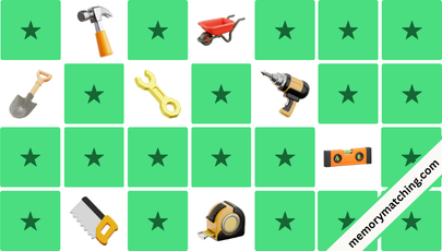 DIY Tools Memory Game - match the pairs