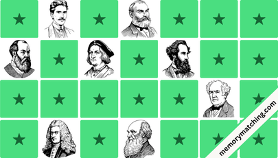 Famous People Memory Game - match the cards