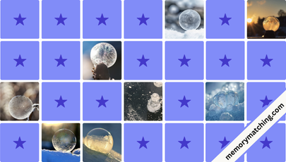 Frozen Bubbles Memory Game - match the cards