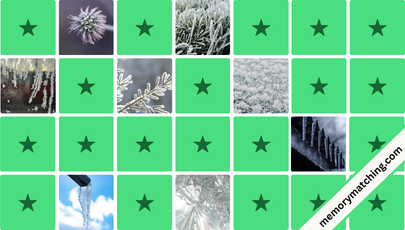 Frozen Patterns Memory Game - match the cards