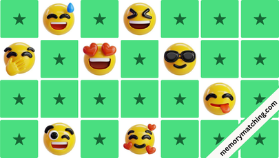 Funny Emoji Memory Game - match the emoji pairs