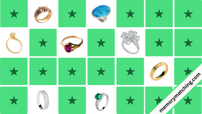 Jewelry Rings Memory Game - match the cards