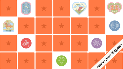 Zodiac Signs Memory Game - match the cards