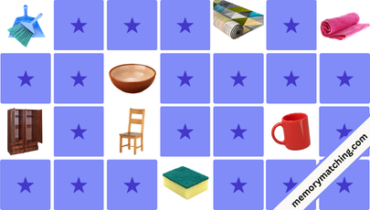 Household Items Memory Game - match the cards