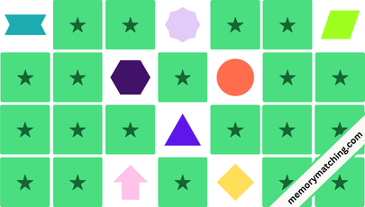 Shapes Memory Game - match the cards