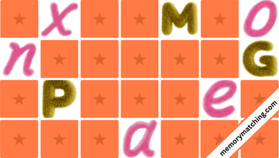 Letters Memory Game - match the cards