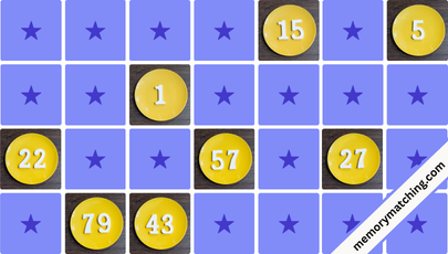 Number Memory Game - match number cards