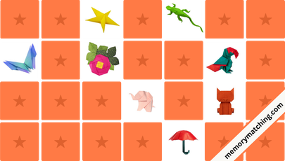 Origami Memory Game - match the cards