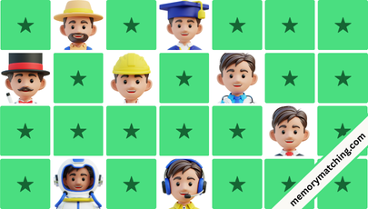 People Memory Game - match the cards