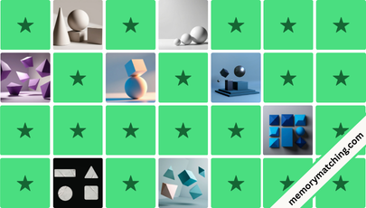 Shapes Memory Game - match the cards