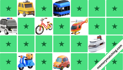 Transport Memory Game - match the cards