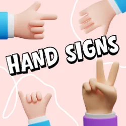 Hand signs matching games